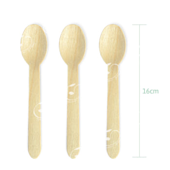 Thìa gỗ dùng 1 lần dài 16cm