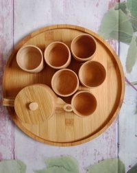 Khay tròn làm bằng tre