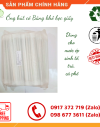 Ống hút cỏ bàng bọc giấy