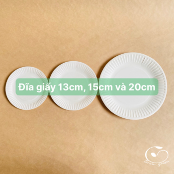 Đĩa Giấy/Dĩa Giấy Dùng 1 Lần D13 cm