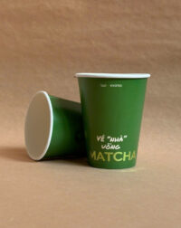 2 cốc giấy xanh in holo 400ml