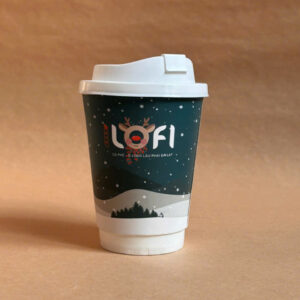 cốc giấy 12oz in màu có nắp