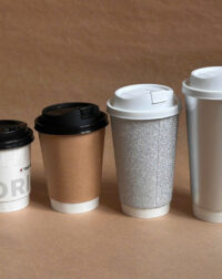 4 cốc giấy nhiều kích cỡ in 2 lớp các loại giấy trắng, kraft, nhũ, bạc